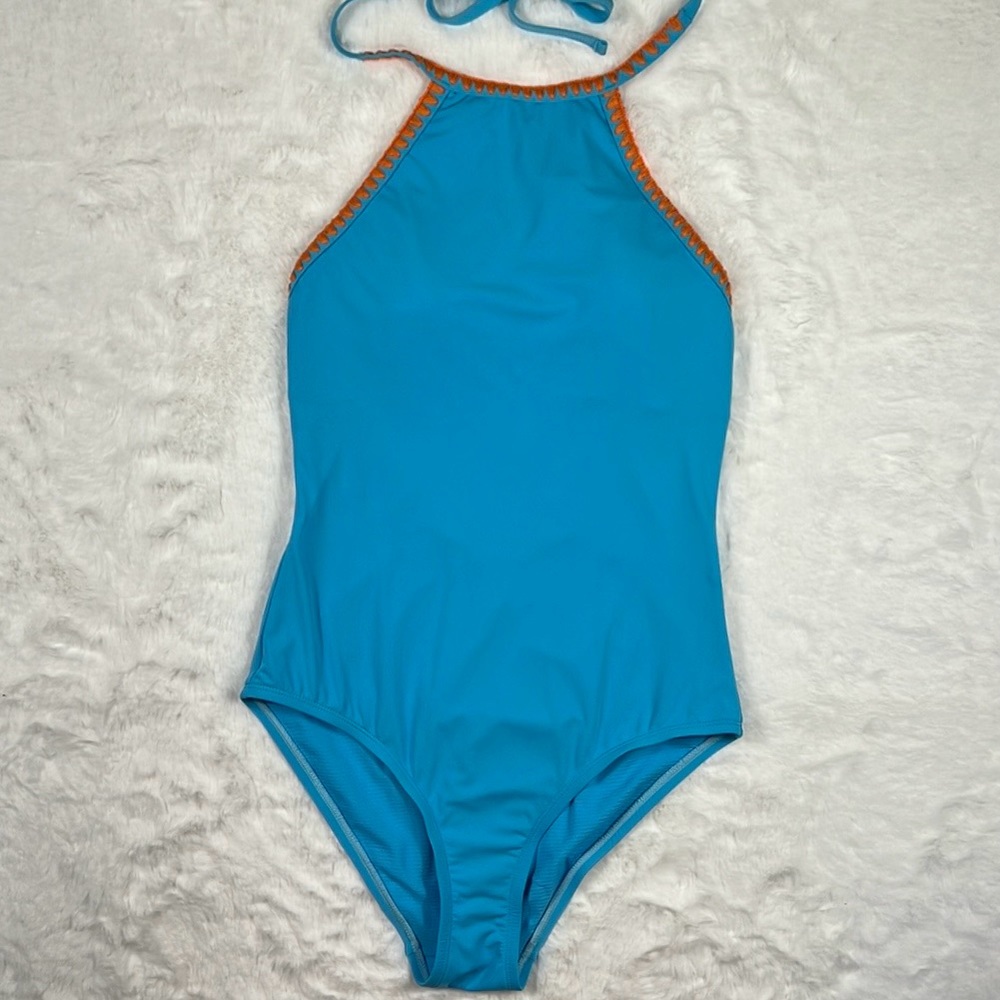 Afriel & Tabbris One Piece Swimsuit size 10. NWT Blue Orange
